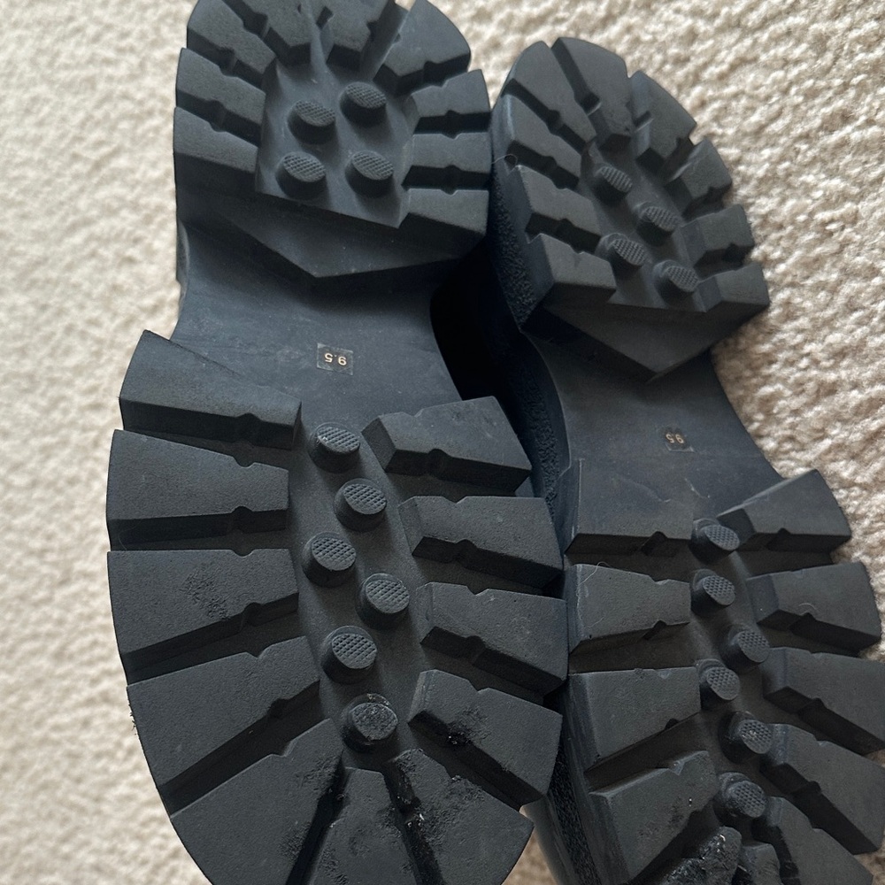 Steve Madden Rascal Black Combat Boots - Picture 5 of 7